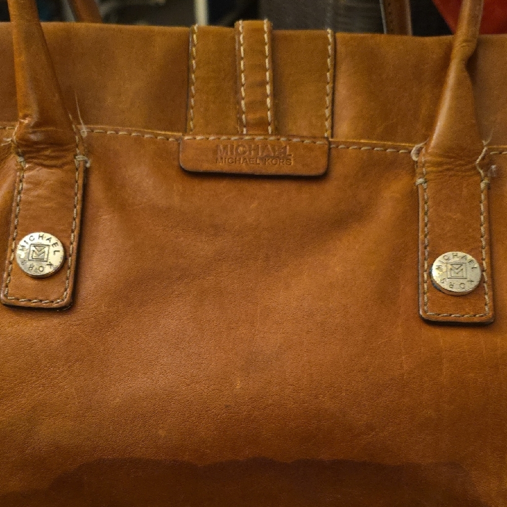 Michael Kors Brown Leather Tote Bag